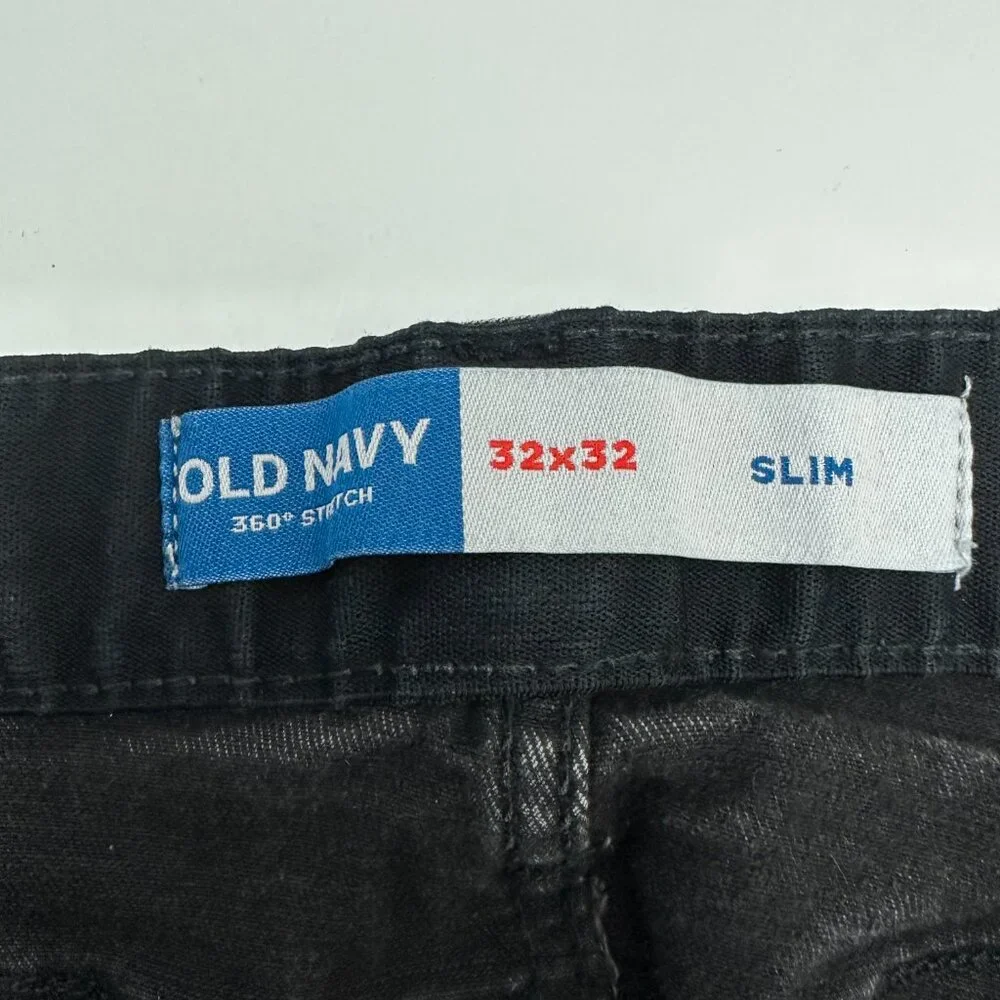Old Navy‎ Slim Men's size 32x32 Black Denim Jeans